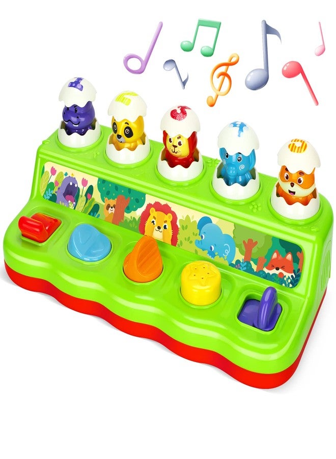 YEEBAY Pop Up Animals Toy with Music & Sound, Early Developmental Toy for 12-18 Months Baby, Infants & Toddlers,1 Year Old Girls & Boys - Image 1
